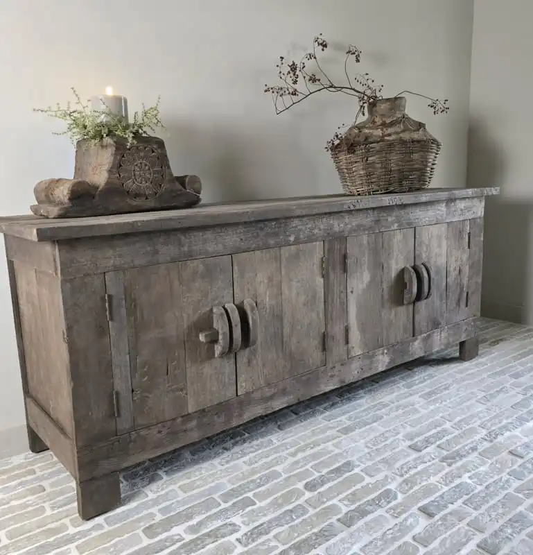 Antique Distressed Sideboard