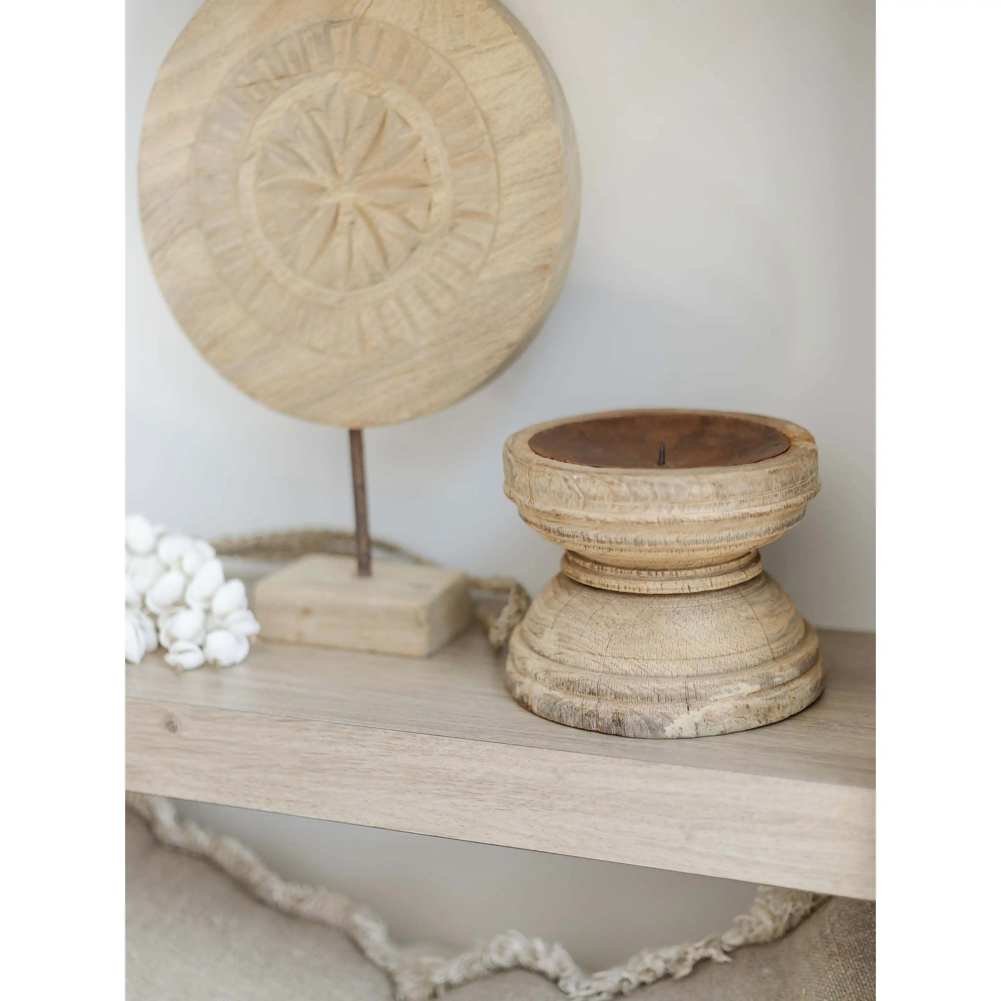 Indian Seeder Round Base Candle Stand
