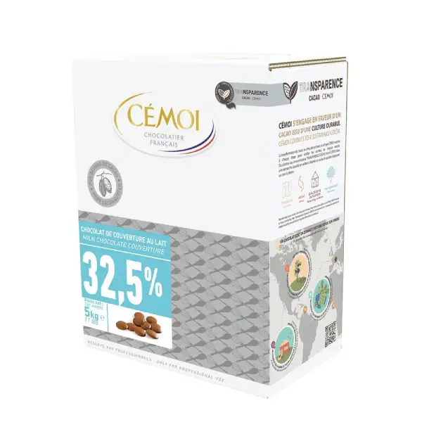 Pistoles en chocolat au lait CÉMOI 32,5% 5Kg