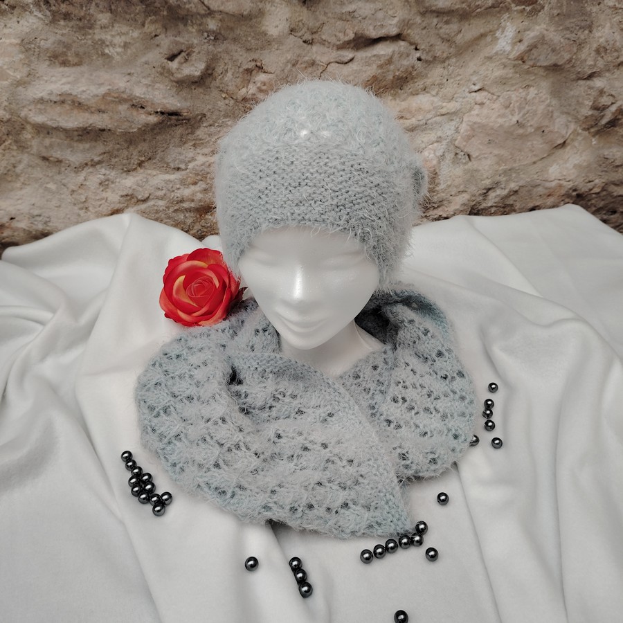 Ensemble bonnet tour de cou femme Calicia