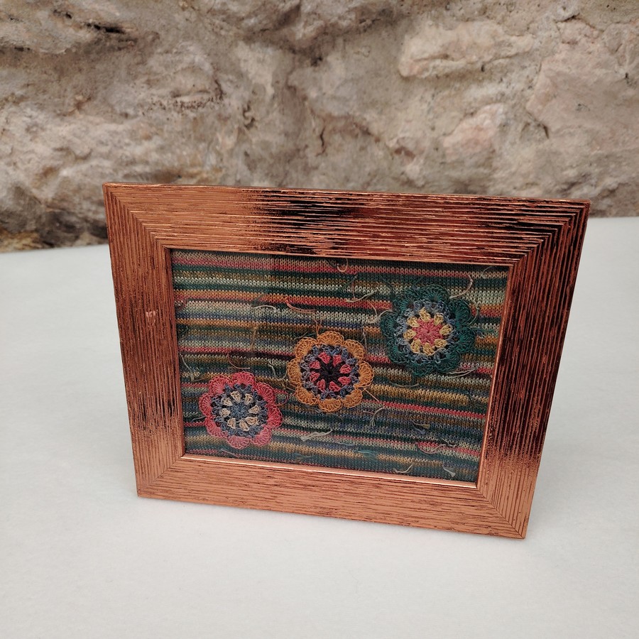 Bruyère tableau tricot crochet fait-main