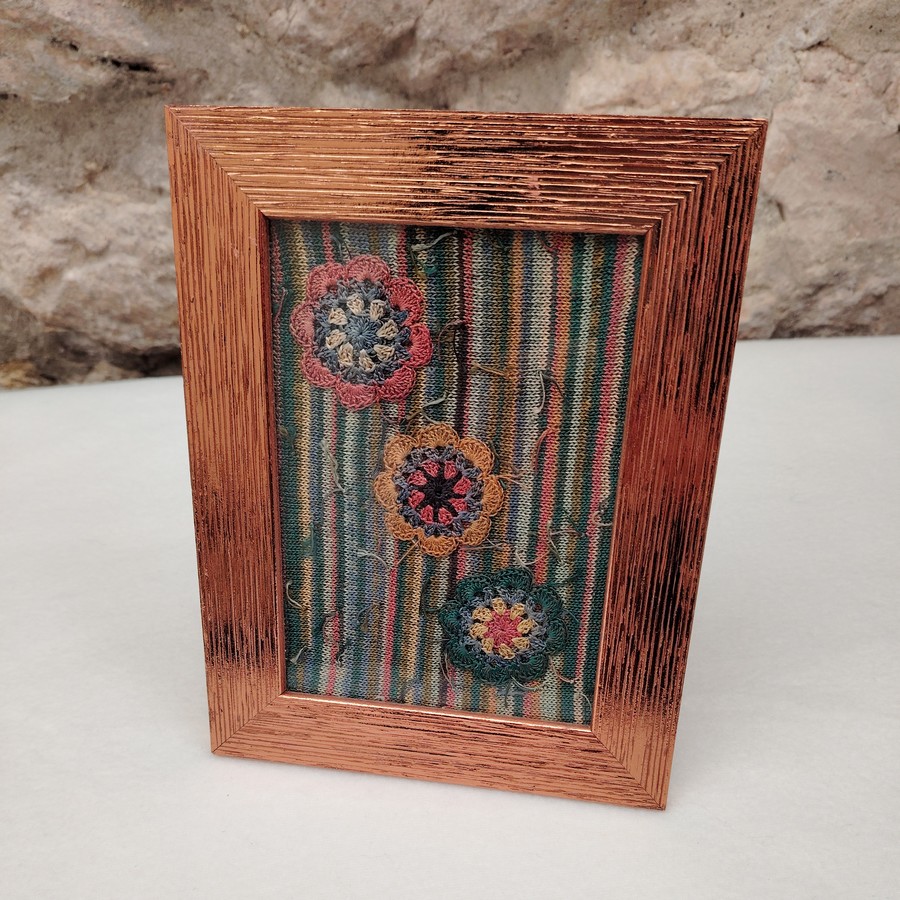 Bruyère tableau tricot crochet fait-main