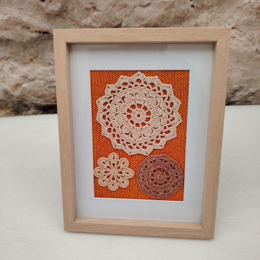 Beryl tableau tricot crochet fait-main