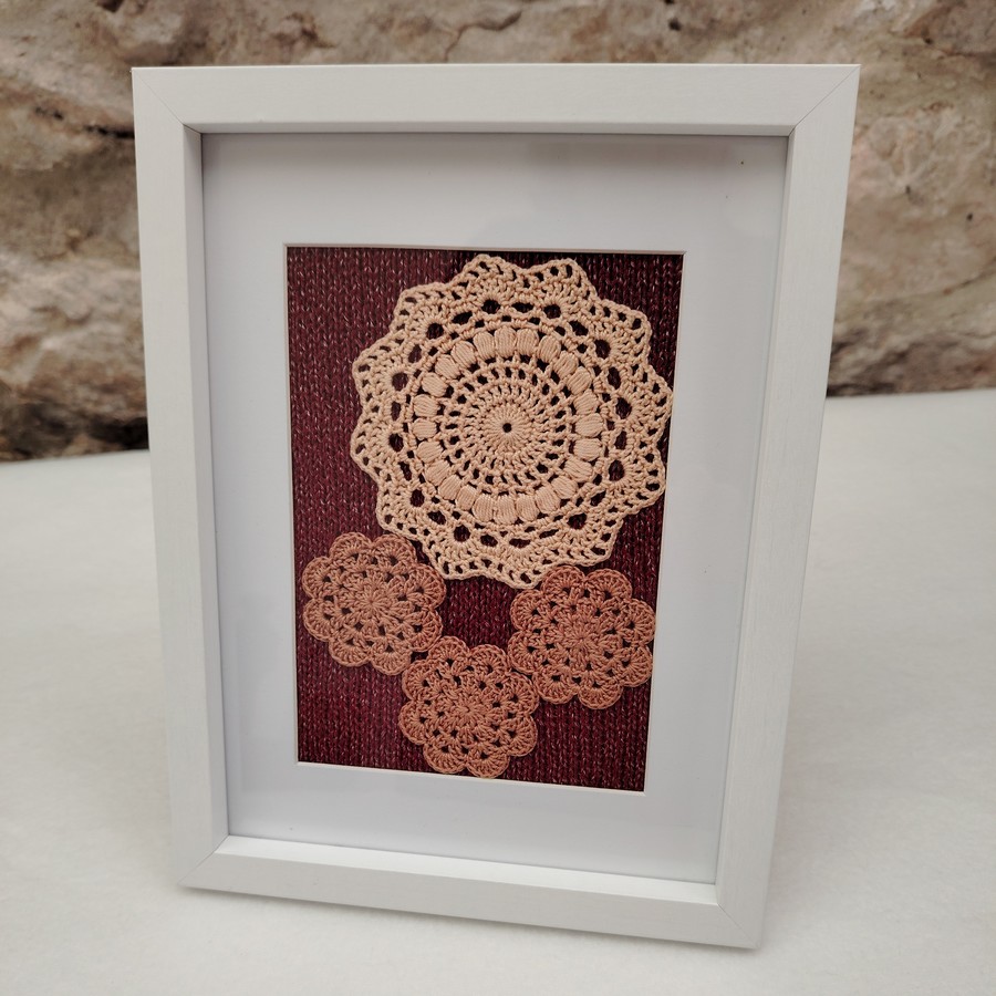 Balantine tableau tricot crochet fait-main