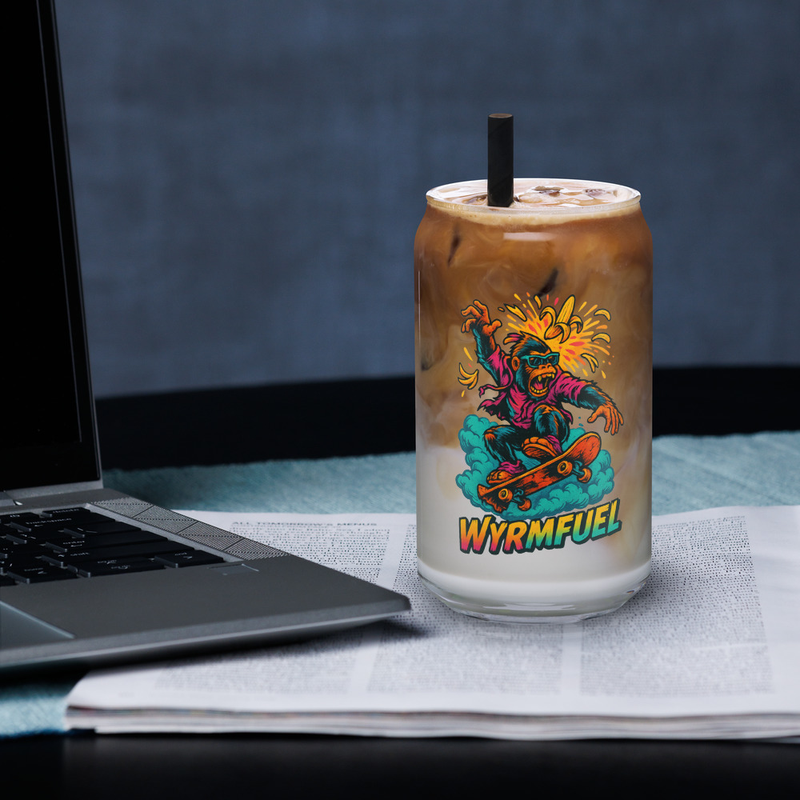 Fuel Your Thirst: 16oz Wyrmfuel Can Glass – [Rampage Banana Flip] Edition