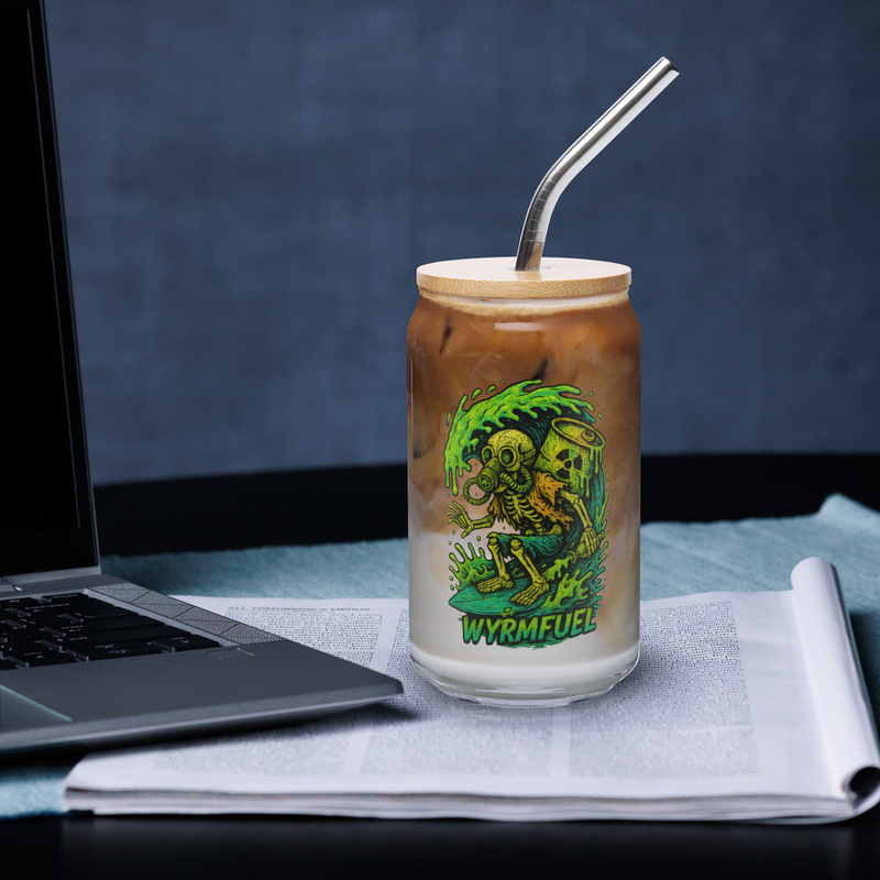 Fuel Your Thirst: 16oz Wyrmfuel Can Glass – [Toxic Drop-In] Edition 