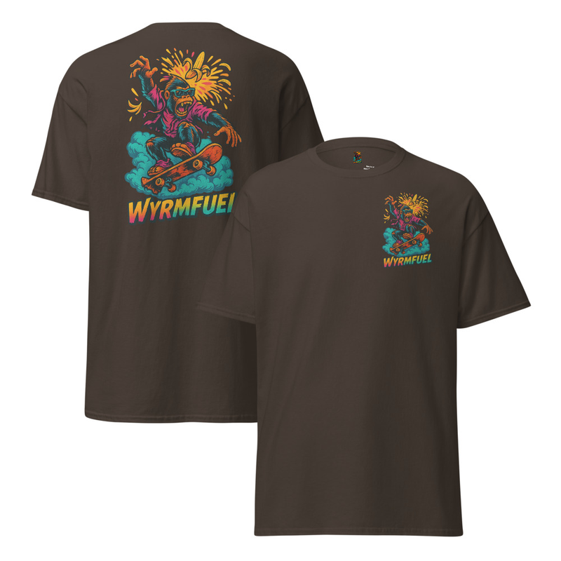 Wyrmfuel Graphic T-Shirt – [Rampage Banana Flip] | Surf Skate Streetwear Tee | Original Art, Heavyweight Cotton, Regular Unisex Fit (Multiple Colours Available)