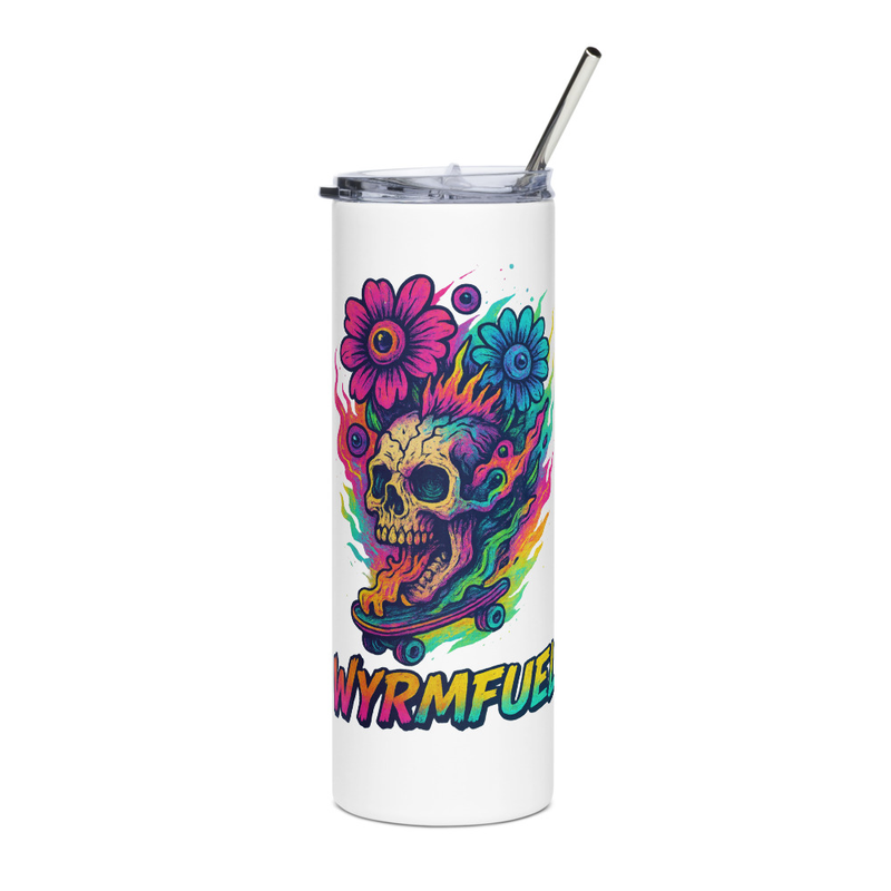 Fuel Your Day: 20oz Wyrmfuel Tumbler – [Skull Bloom] Edition