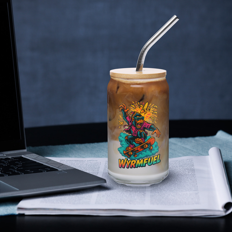Fuel Your Thirst: 16oz Wyrmfuel Can Glass – [Rampage Banana Flip] Edition