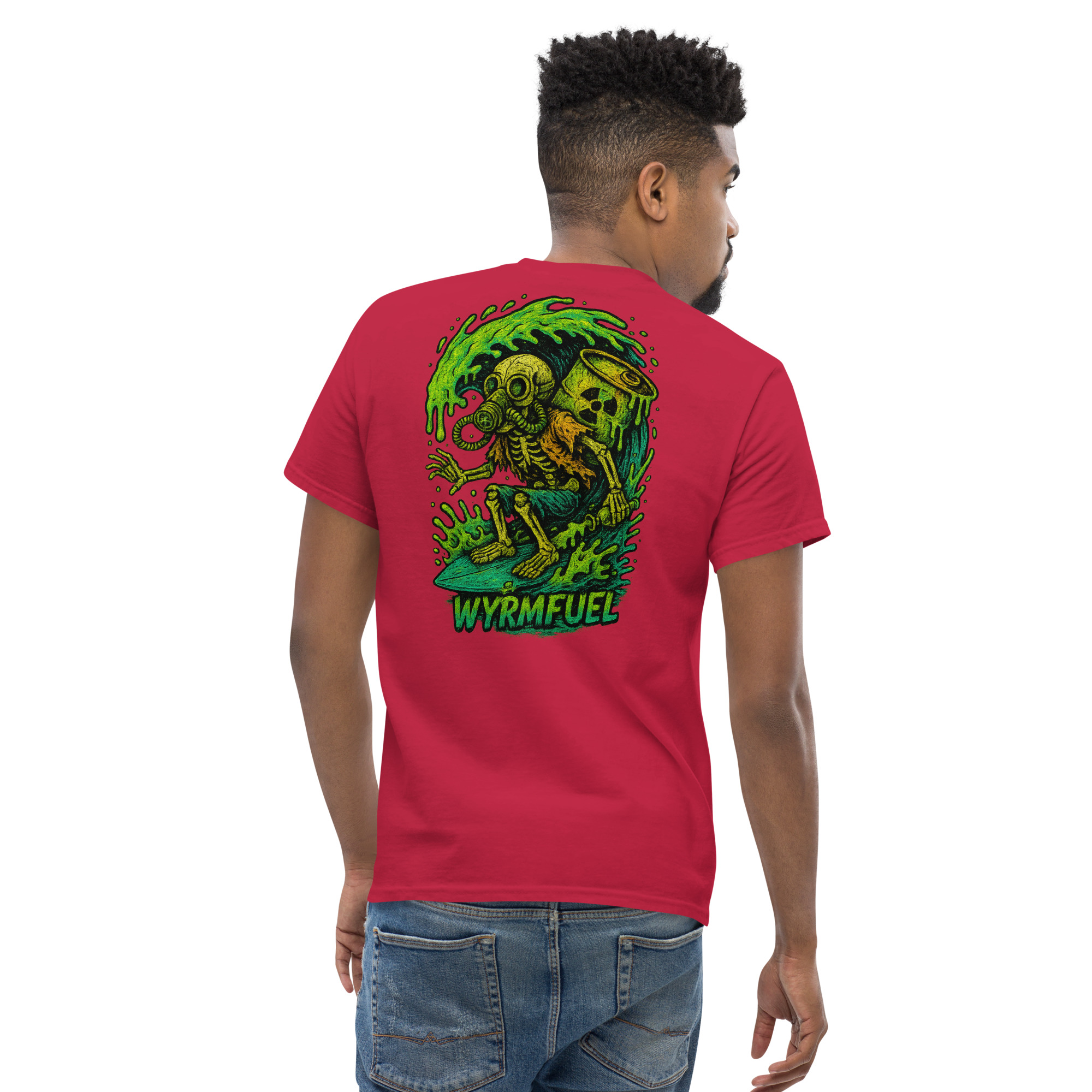 Wyrmfuel Graphic T-Shirt – [Toxic Drop-In] | Surf Skate Streetwear Tee | Original Art, Heavyweight Cotton, Regular Unisex Fit (Multiple Colours Available)