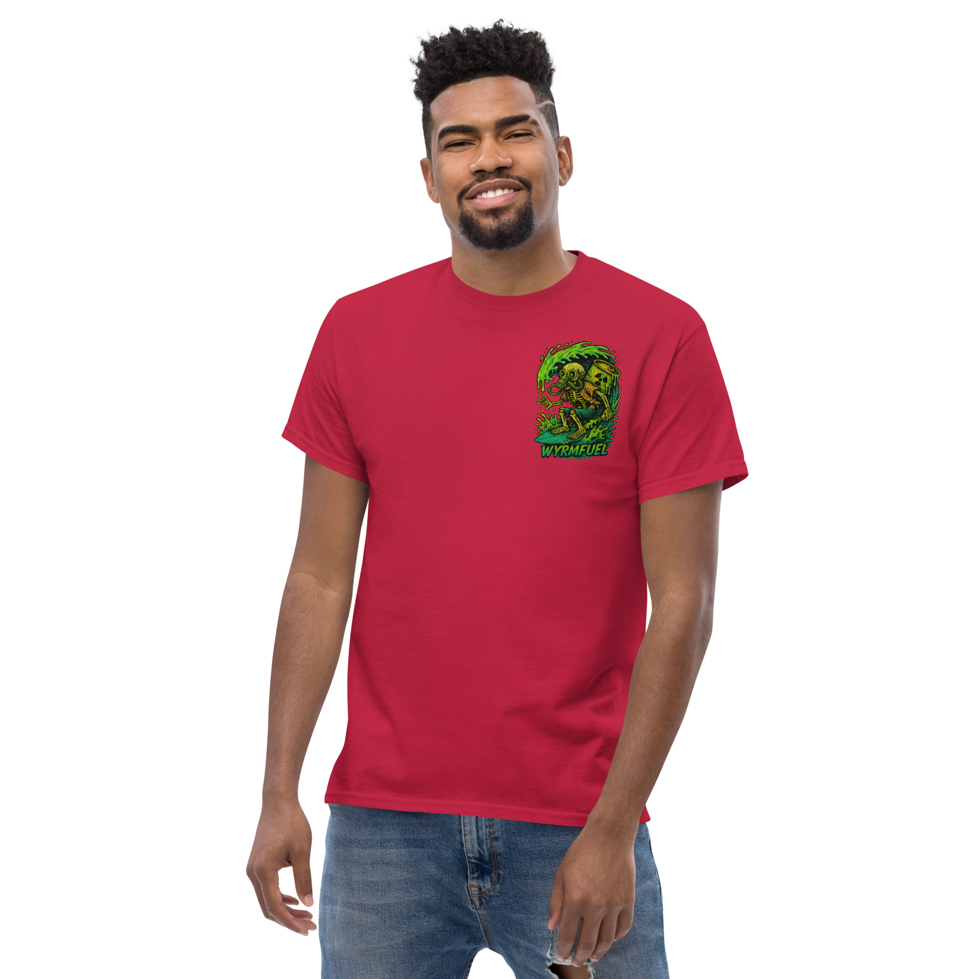 Wyrmfuel Graphic T-Shirt – [Toxic Drop-In] | Surf Skate Streetwear Tee | Original Art, Heavyweight Cotton, Regular Unisex Fit (Multiple Colours Available)