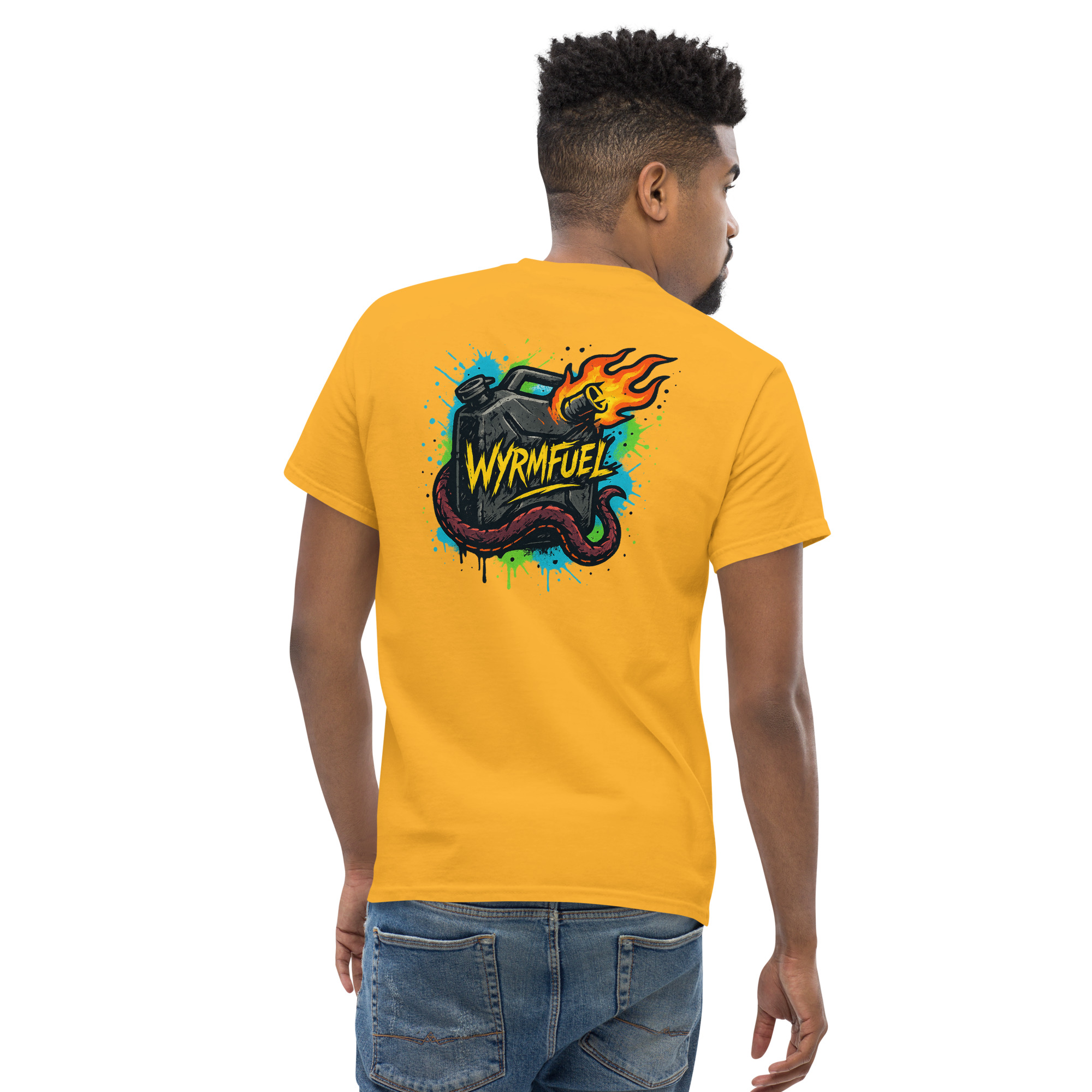 Wyrmfuel Graphic T-Shirt – [Fuel The Chaos] | Surf Skate Streetwear Tee | Original Art, Heavyweight Cotton, Regular Unisex Fit (Multiple Colours Available)