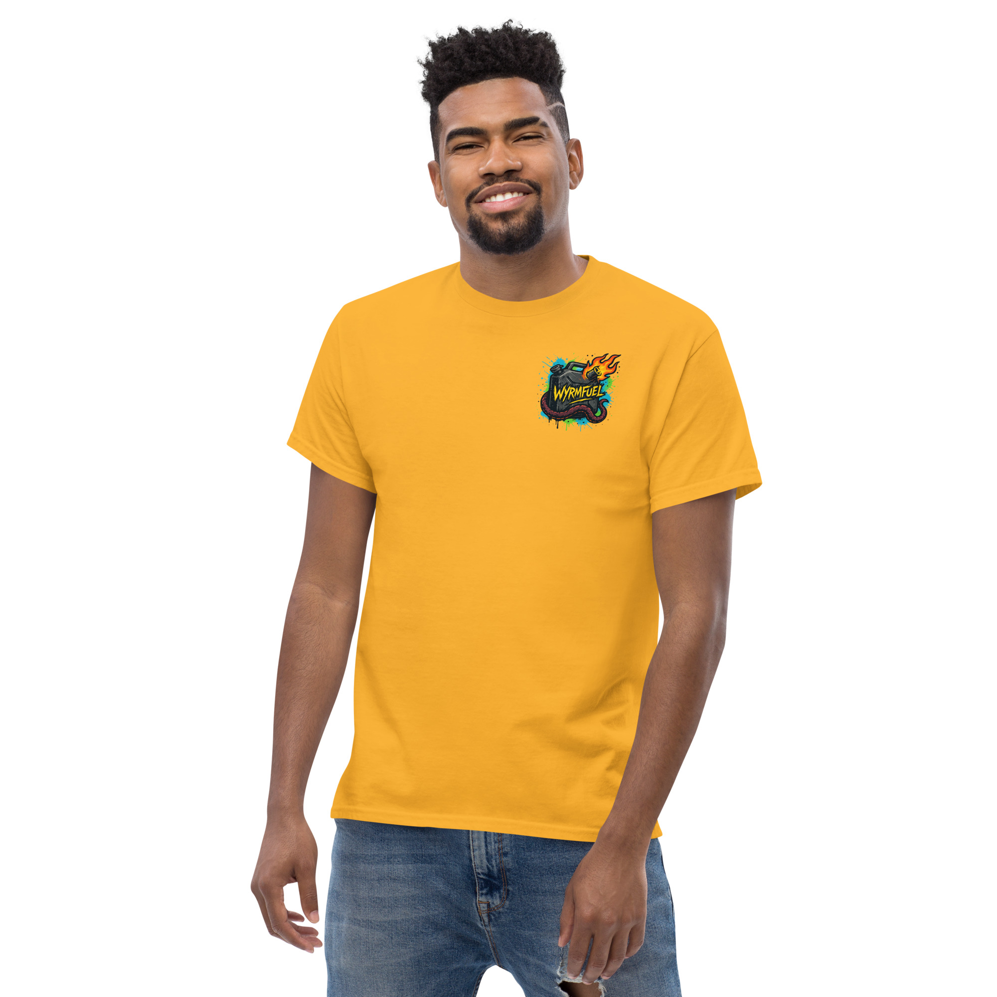 Wyrmfuel Graphic T-Shirt – [Fuel The Chaos] | Surf Skate Streetwear Tee | Original Art, Heavyweight Cotton, Regular Unisex Fit (Multiple Colours Available)