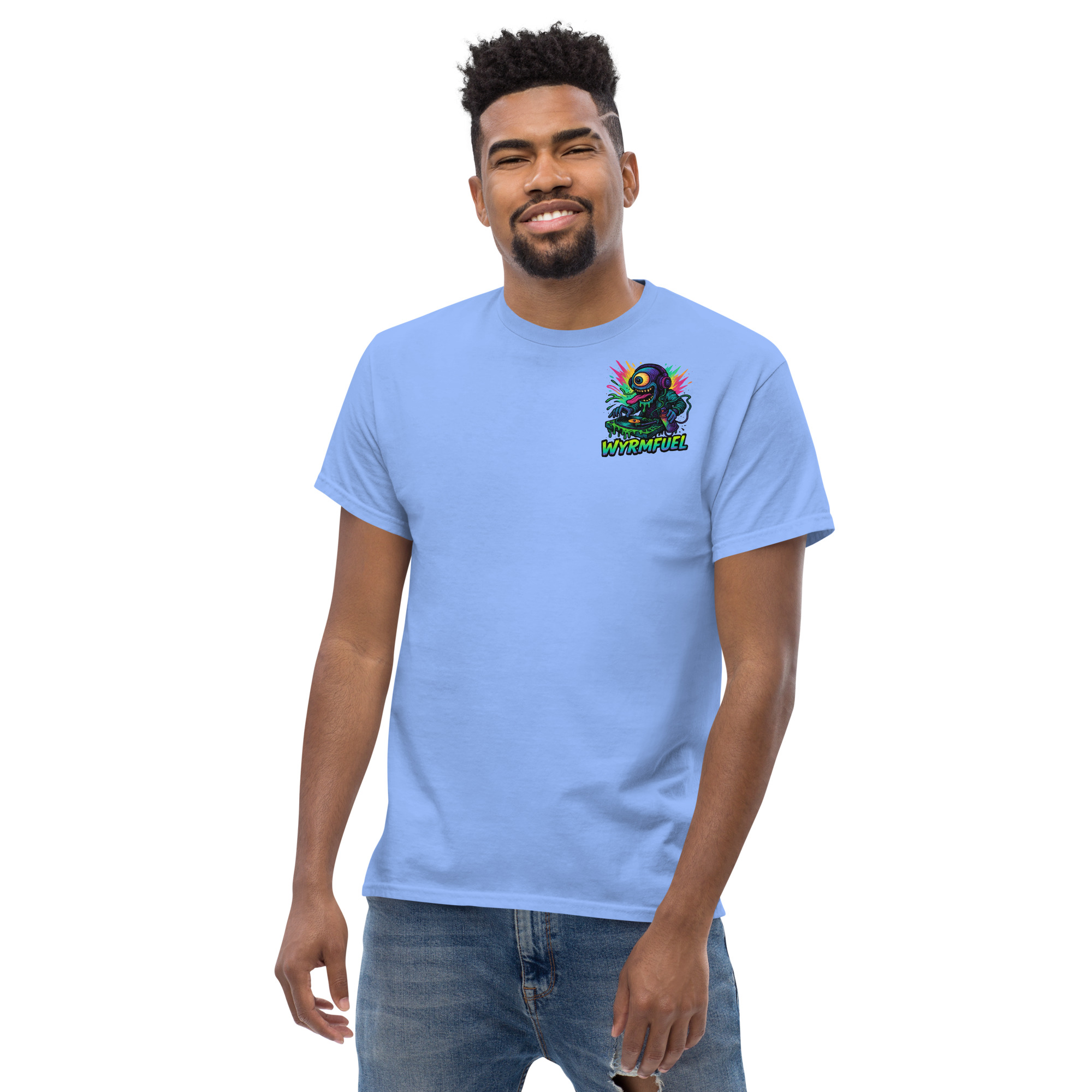 Wyrmfuel Graphic T-Shirt – [Slime Drop] | Surf Skate Streetwear Tee | Original Art, Heavyweight Cotton, Regular Unisex Fit (Multiple Colours Available)