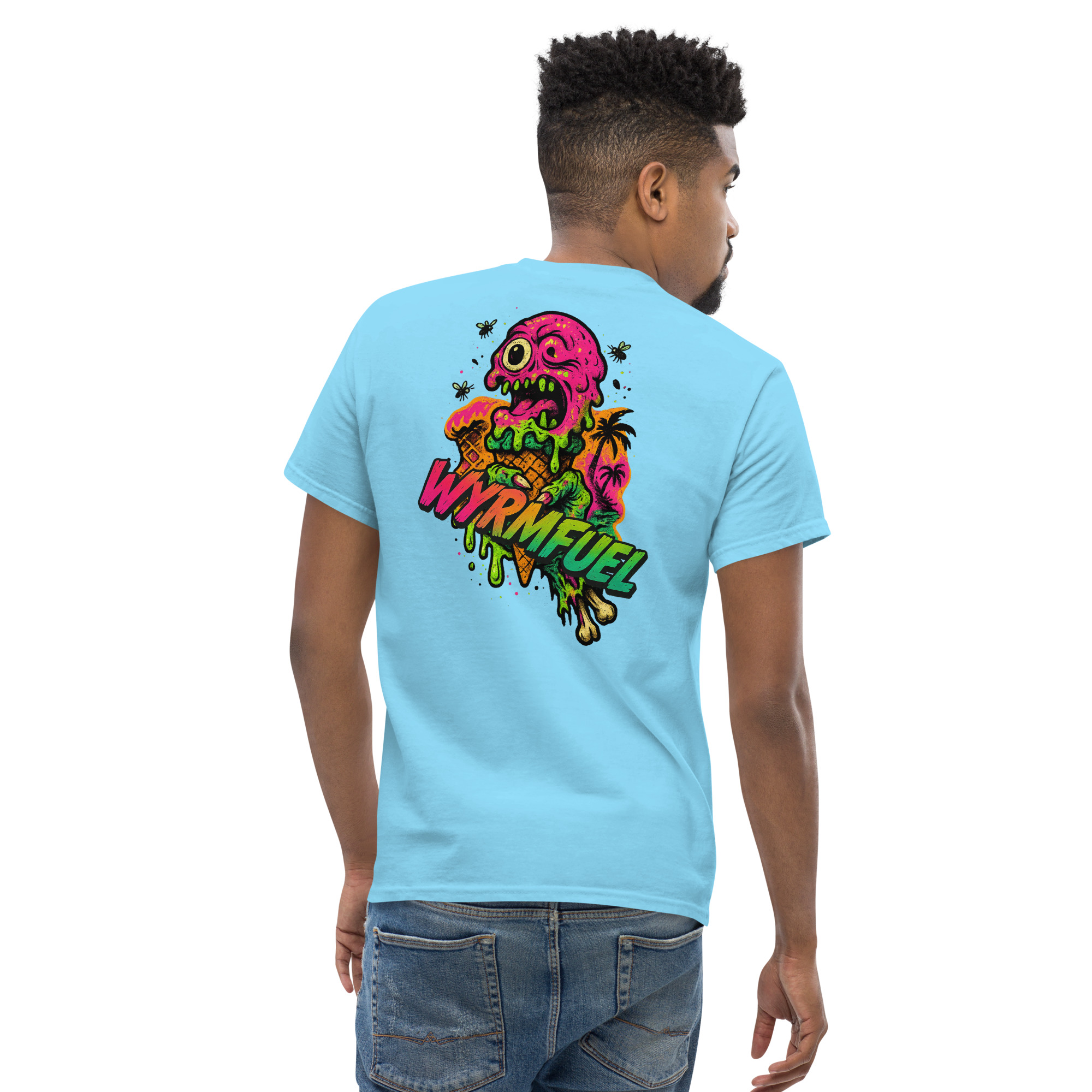 Wyrmfuel Graphic T-Shirt – [Lick Of Death] | Surf Skate Streetwear Tee | Original Art, Heavyweight Cotton, Regular Unisex Fit (Multiple Colours Available)