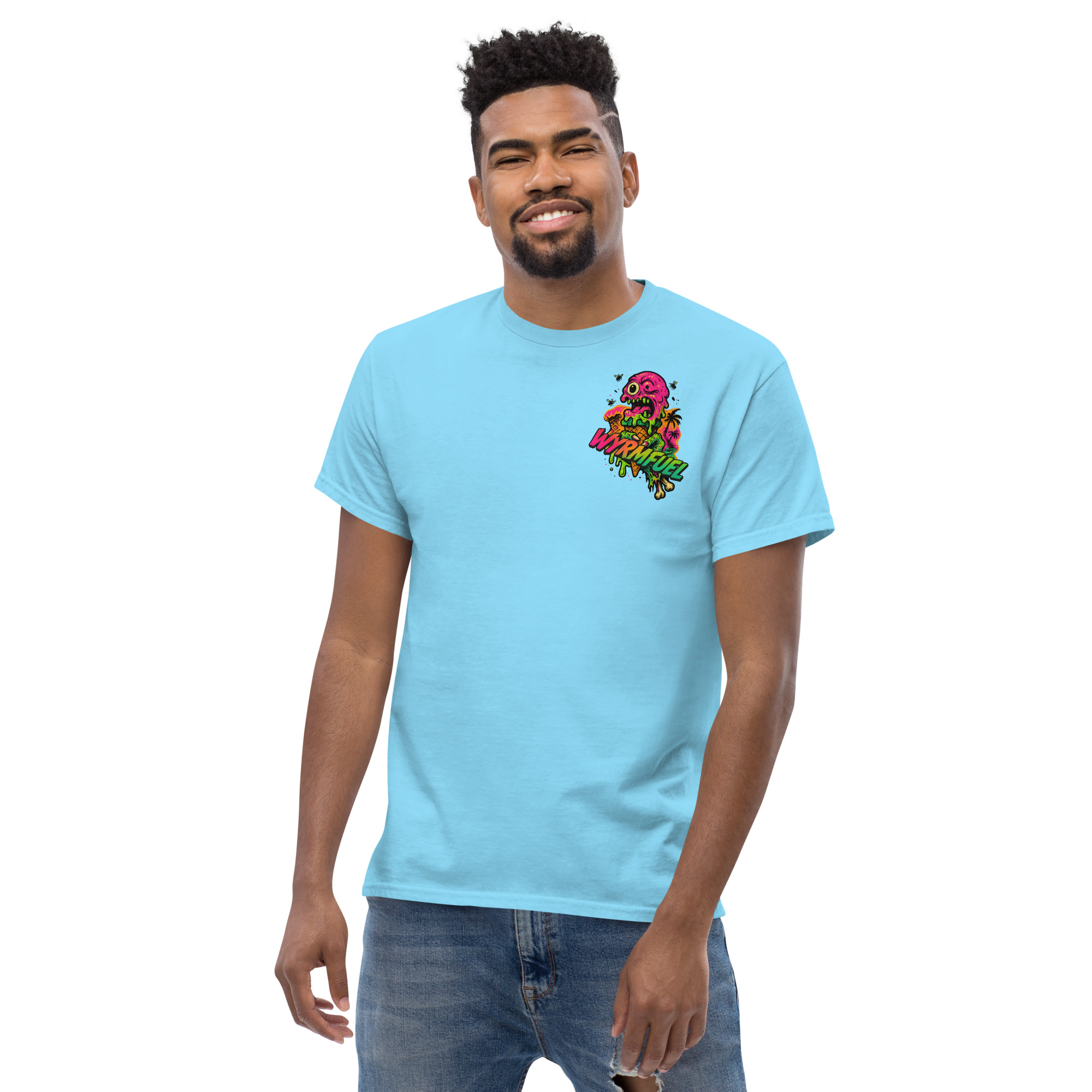 Wyrmfuel Graphic T-Shirt – [Lick Of Death] | Surf Skate Streetwear Tee | Original Art, Heavyweight Cotton, Regular Unisex Fit (Multiple Colours Available)