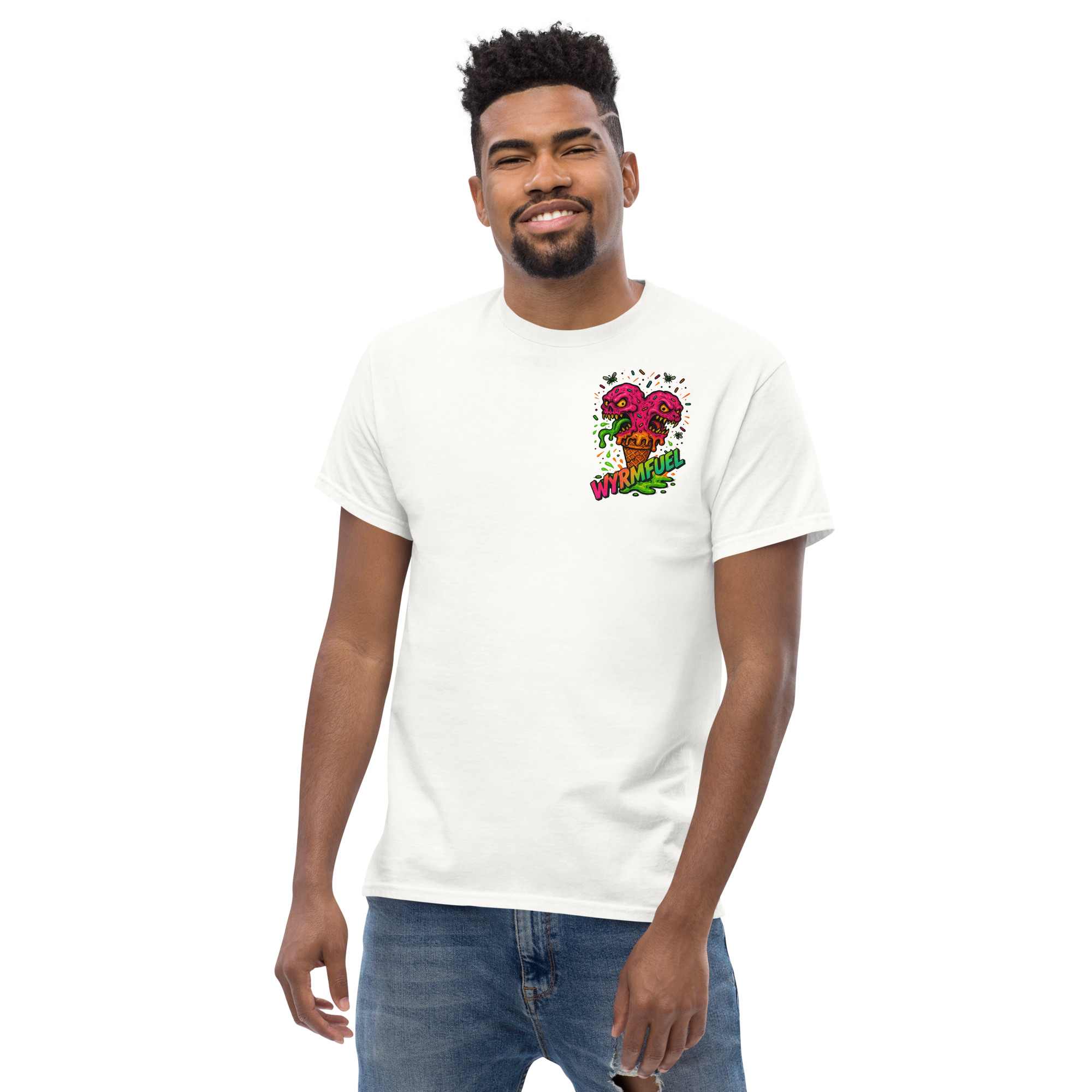 Wyrmfuel Graphic T-Shirt – [Scream Cone] | Surf Skate Streetwear Tee | Original Art, Heavyweight Cotton, Regular Unisex Fit (Multiple Colours Available)