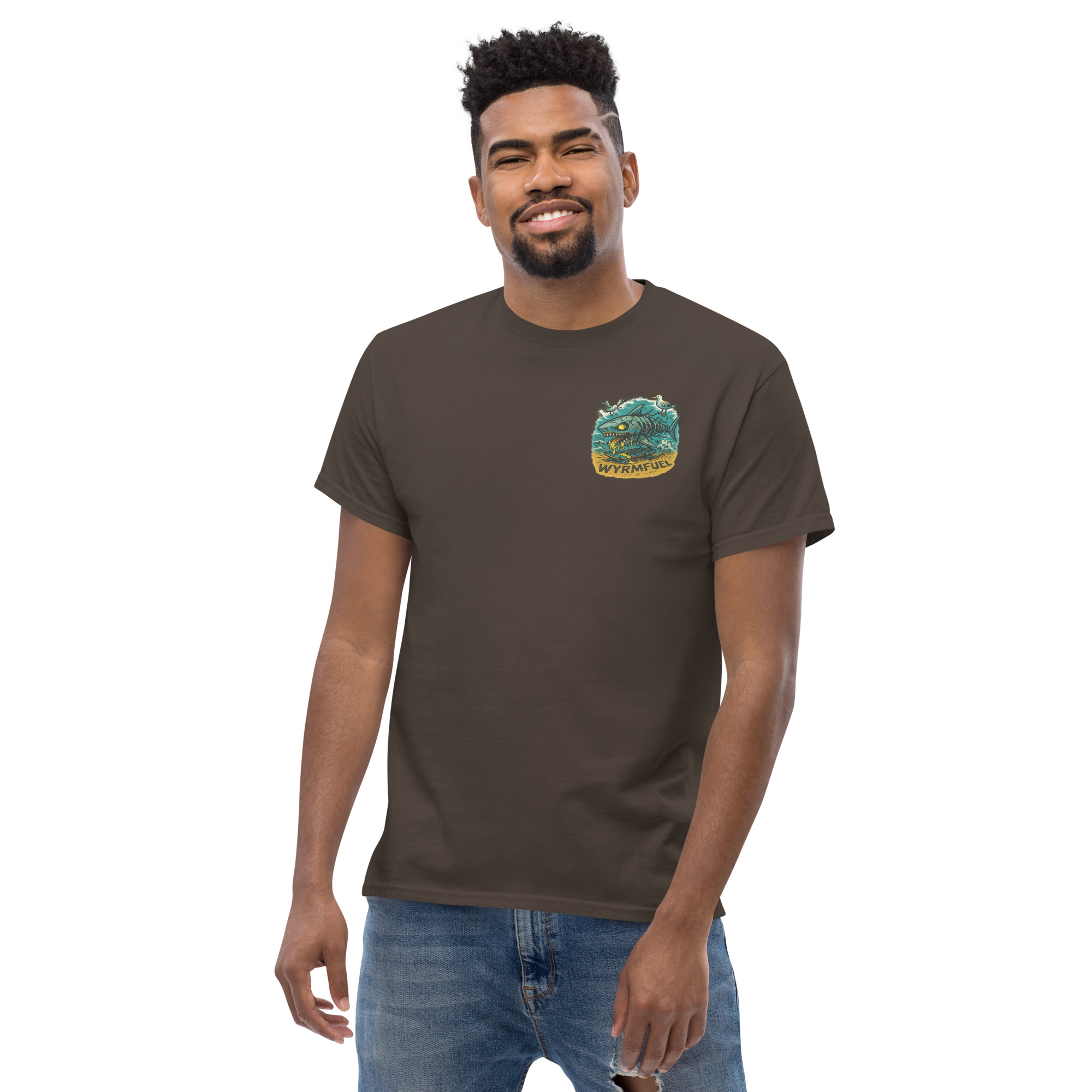 Wyrmfuel Graphic T-Shirt – [Dead Set Shred] | Surf Skate Streetwear Tee | Original Art, Heavyweight Cotton, Regular Unisex Fit (Multiple Colours Available)