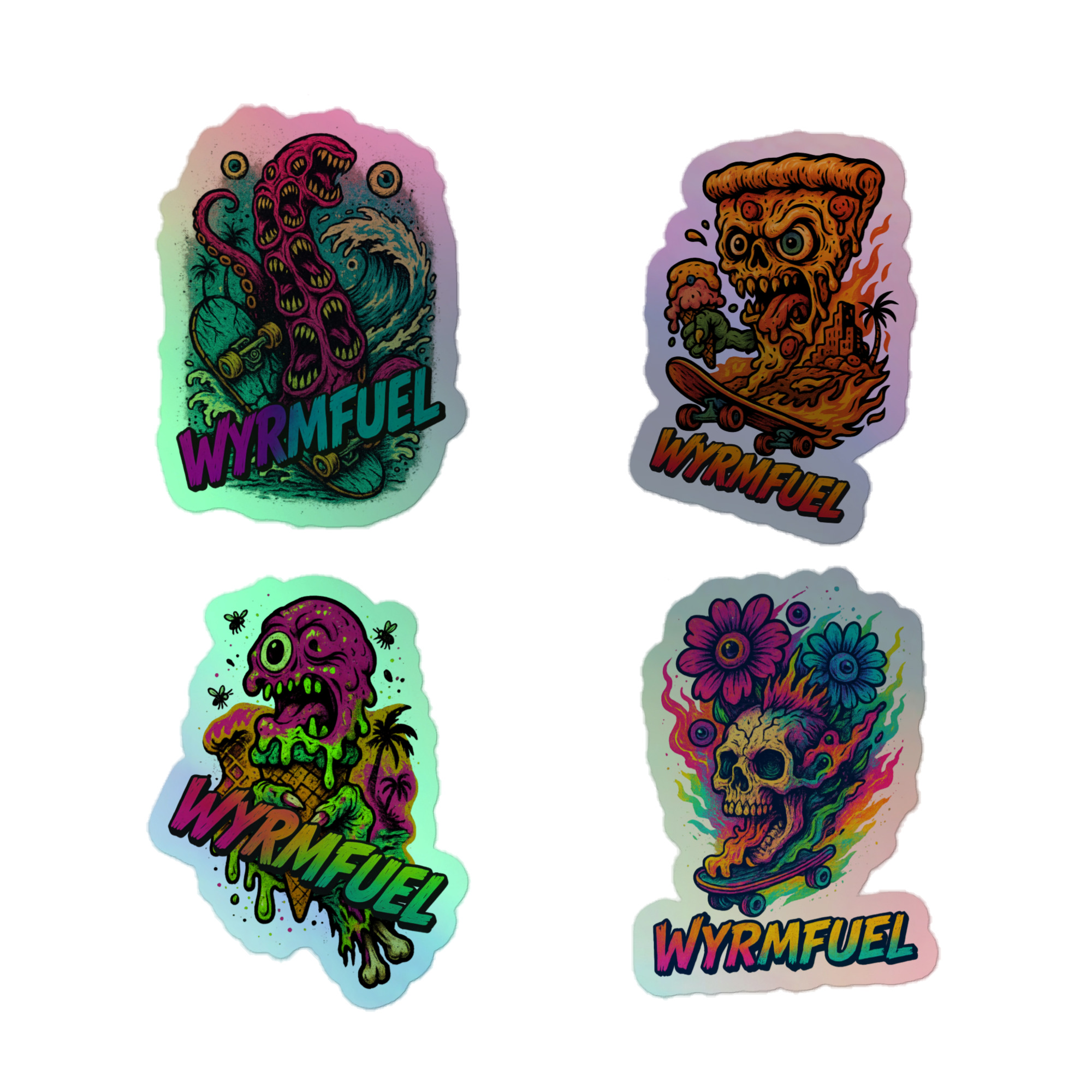 Wyrmfuel Holographic Stickers – Fuel Your Surface. (SET 1)