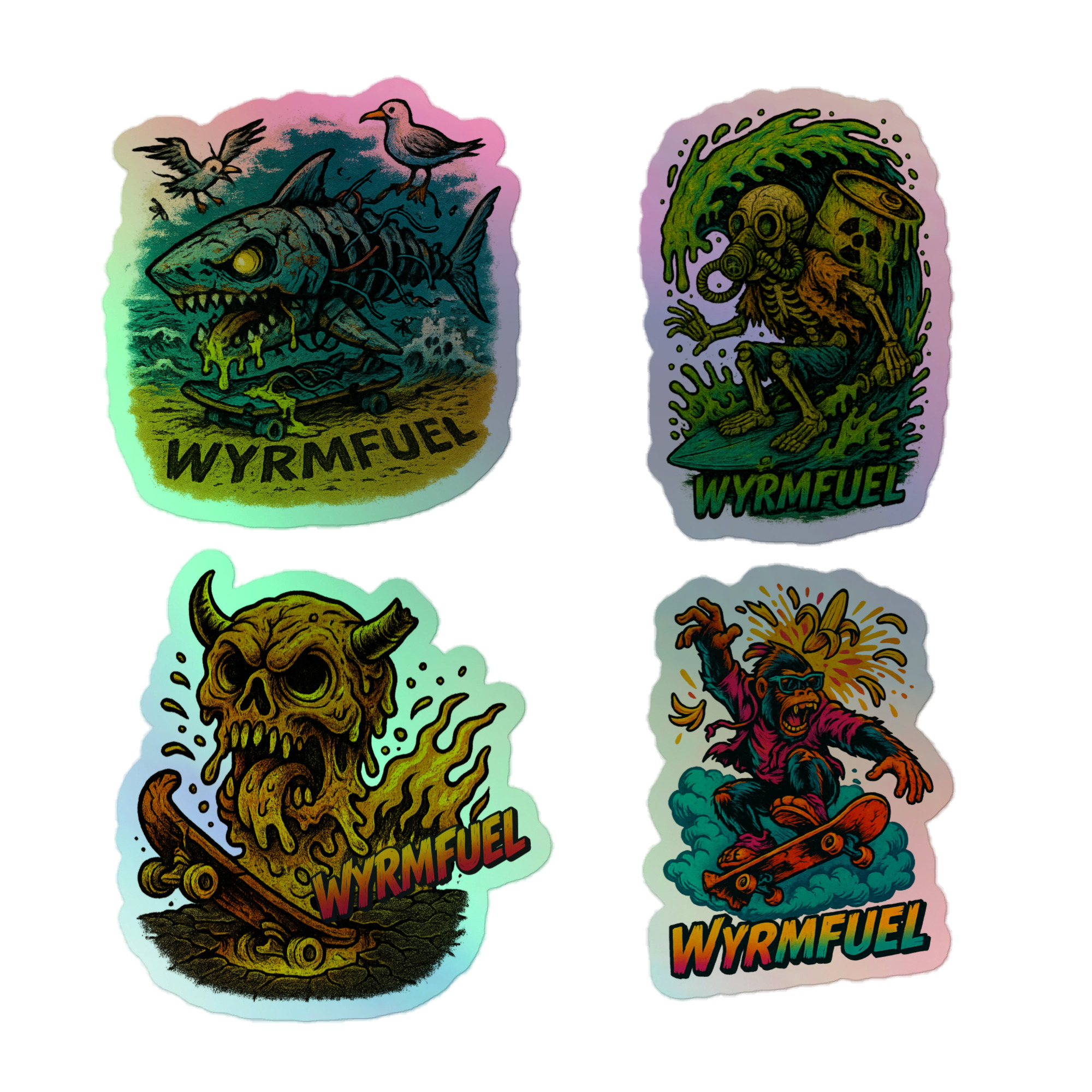 Wyrmfuel Holographic Stickers – Fuel Your Surface. (SET 2)
