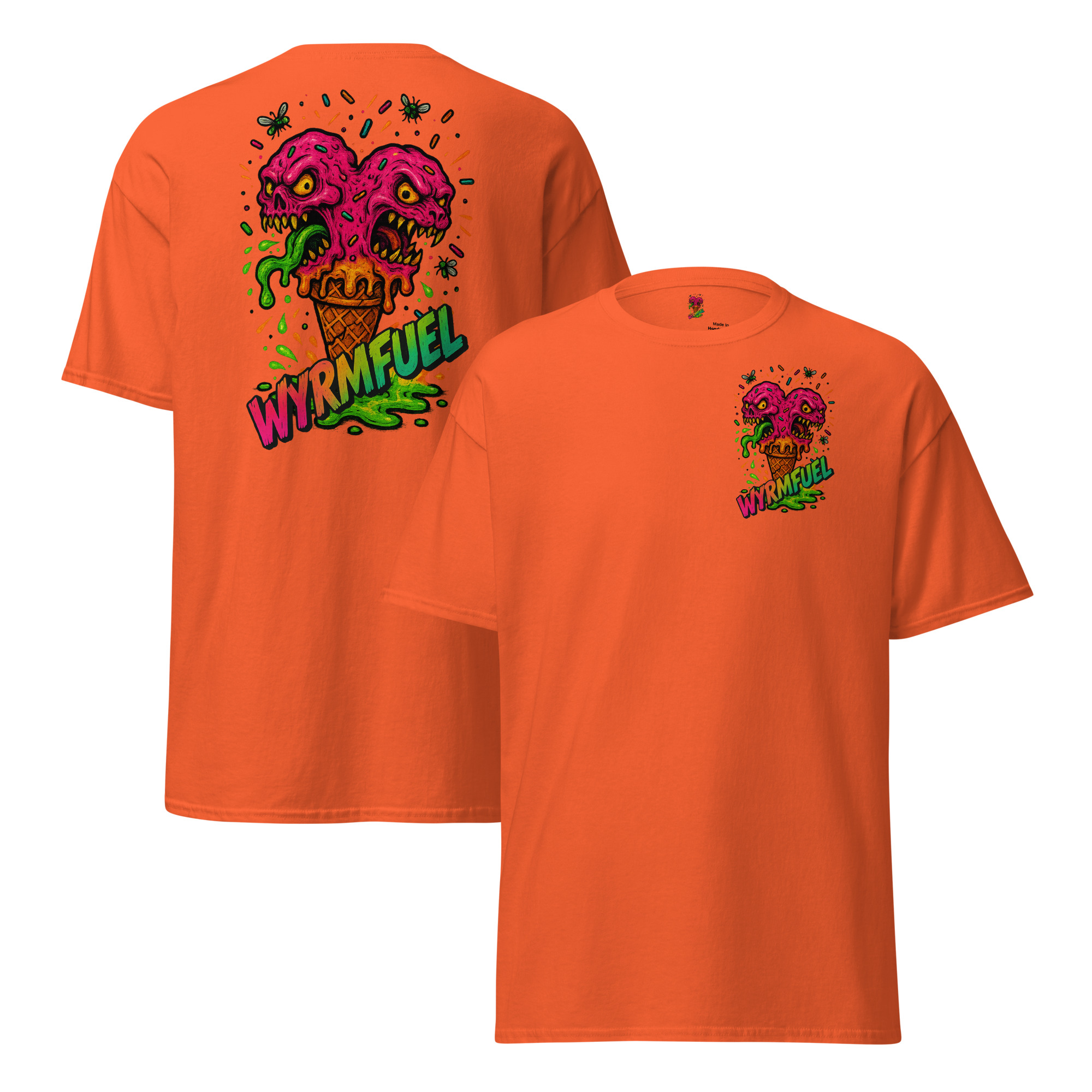 Wyrmfuel Graphic T-Shirt – [Scream Cone] | Surf Skate Streetwear Tee | Original Art, Heavyweight Cotton, Regular Unisex Fit (Multiple Colours Available)