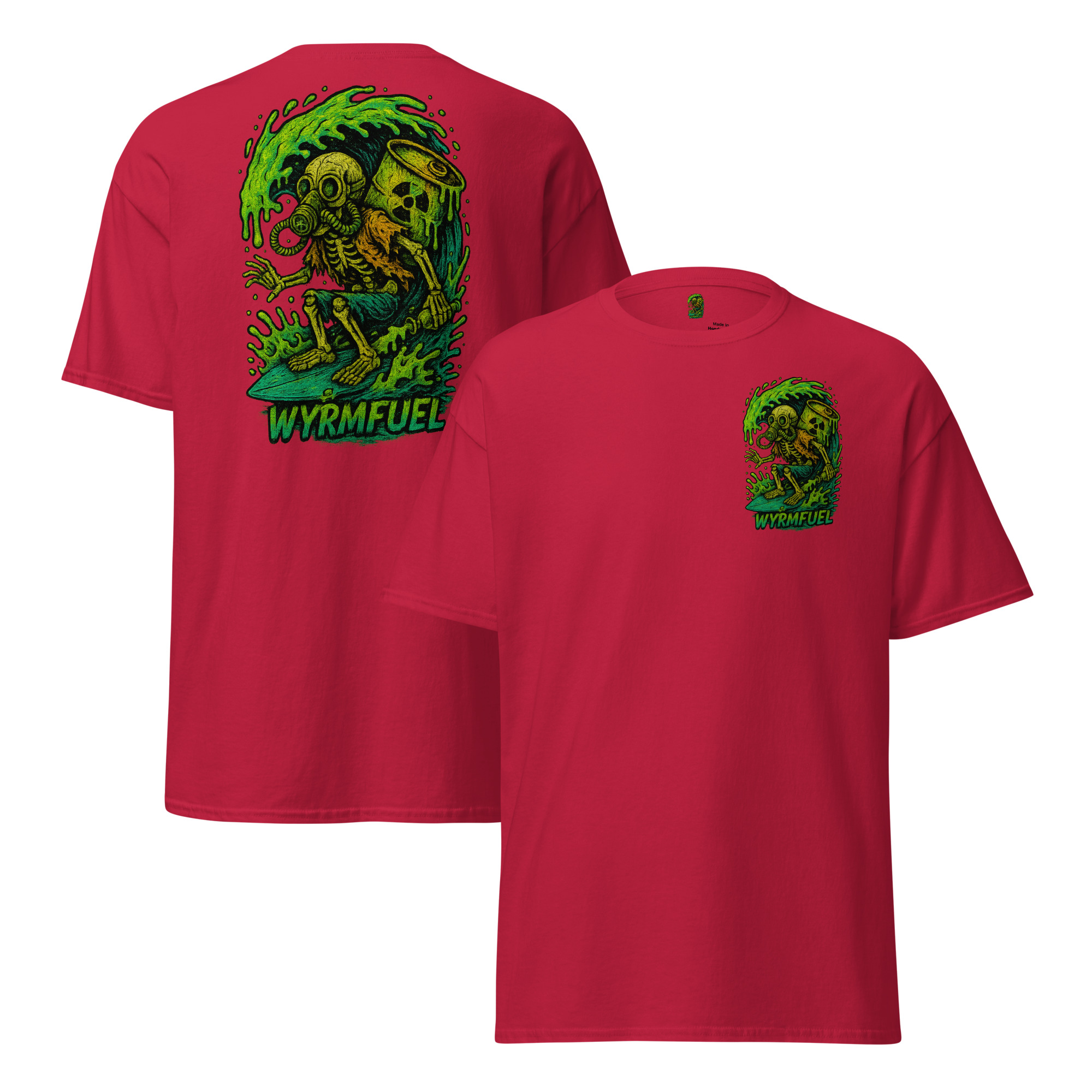 Wyrmfuel Graphic T-Shirt – [Toxic Drop-In] | Surf Skate Streetwear Tee | Original Art, Heavyweight Cotton, Regular Unisex Fit (Multiple Colours Available)
