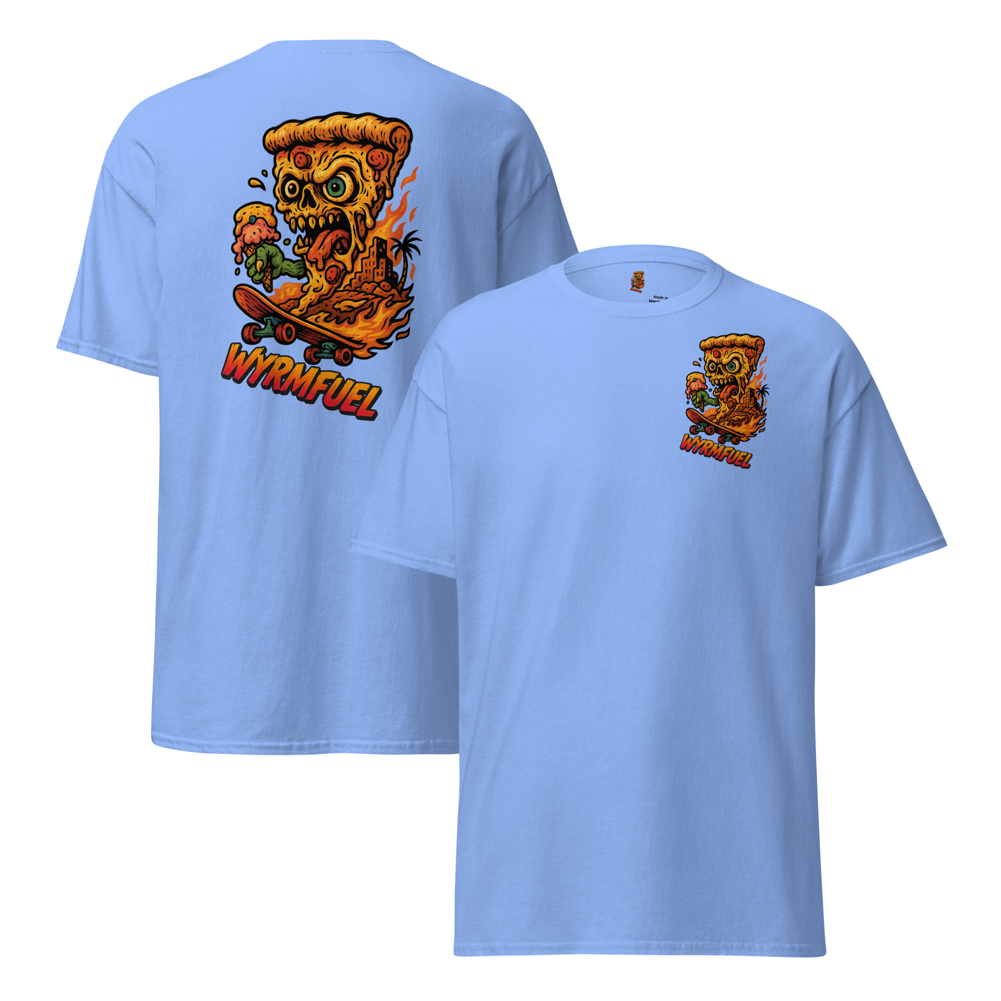 Wyrmfuel Graphic T-Shirt – [Deep Dish Doom] | Surf Skate Streetwear Tee | Original Art, Heavyweight Cotton, Regular Unisex Fit (Multiple Colours Available)