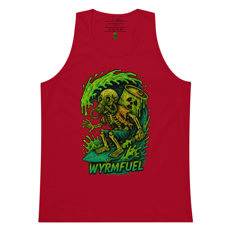 Fuel Your Flex: Wyrmfuel Vest Tank – [Toxic Drop-In] Edition | Surf Skate Streetwear | Original Art, Regular Fit (Multiple Colours Available)