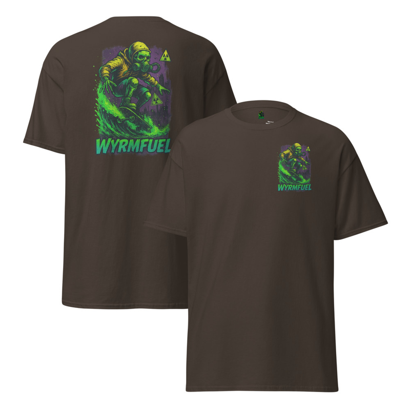 Wyrmfuel Graphic T-Shirt – [Fallout Skater] | Surf Skate Streetwear Tee | Original Art, Heavyweight Cotton, Regular Unisex Fit (Multiple Colours Available)