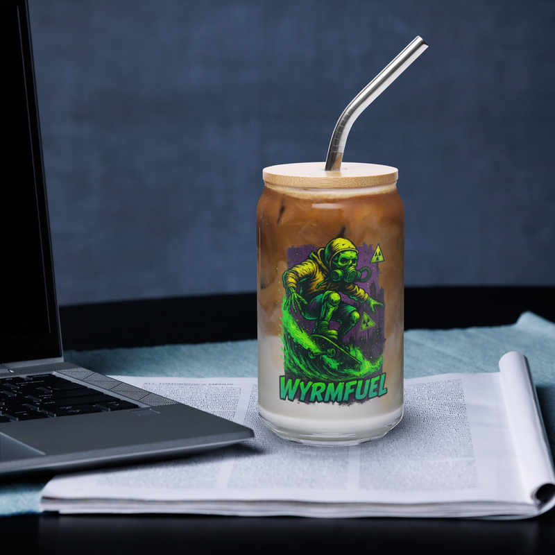 Fuel Your Thirst: 16oz Wyrmfuel Can Glass – [Fallout Skater] Edition