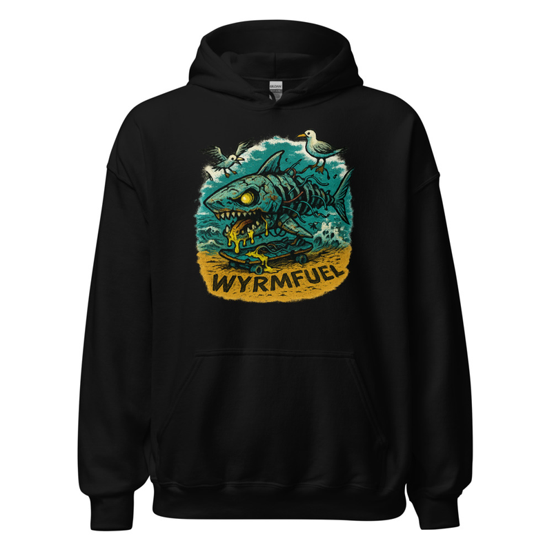 Wyrmfuel Unisex Street Hoodie – [Dead Set Shred] Edition | Surf Skate Streetwear | Original Art, Regular Fit (Multiple Colours Available)