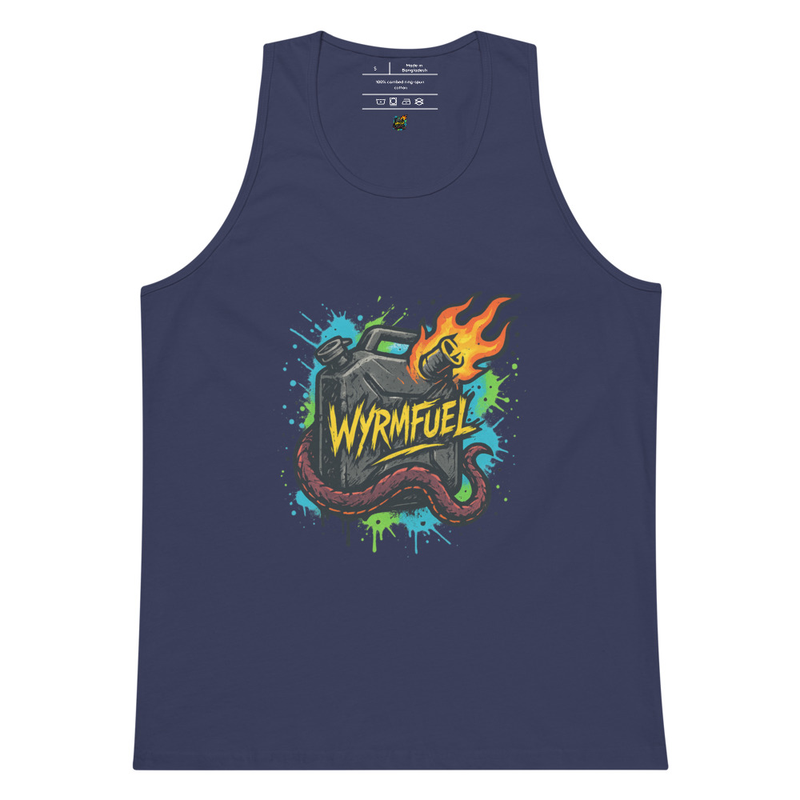 Fuel Your Flex: Wyrmfuel Vest Tank – [Fuel The Chaos] Edition | Surf Skate Streetwear | Original Art, Regular Fit (Multiple Colours Available)