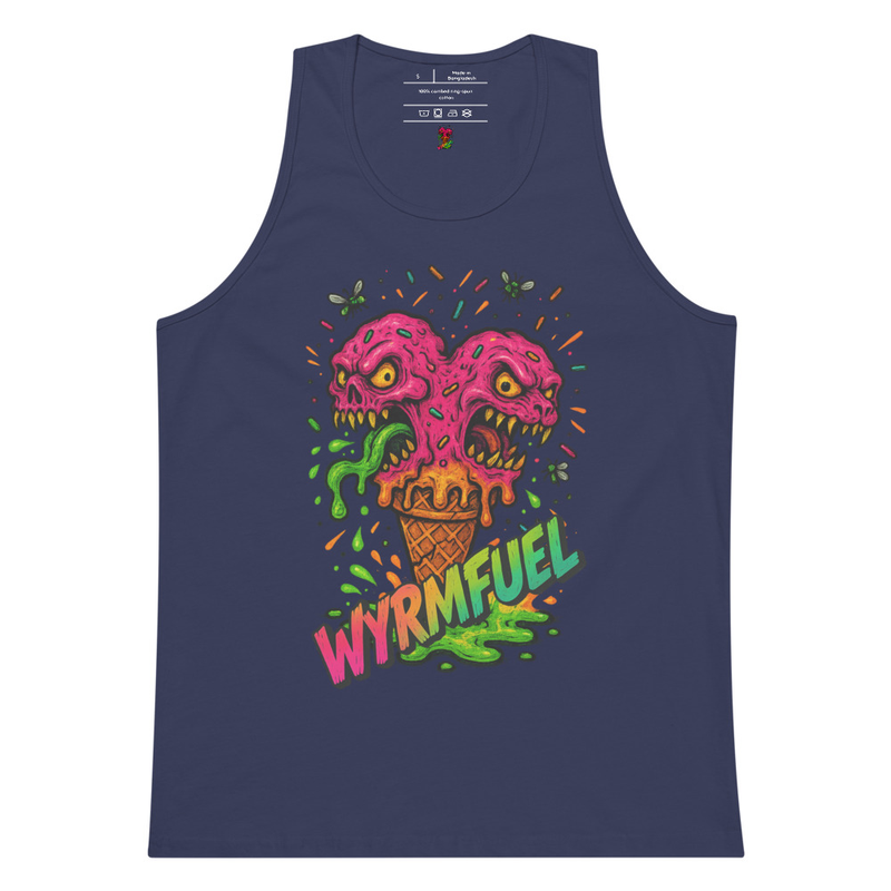 Fuel Your Flex: Wyrmfuel Vest Tank – [Scream Cone] Edition | Surf Skate Streetwear | Original Art, Regular Fit (Multiple Colours Available)