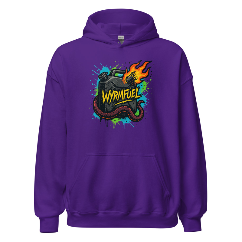 Wyrmfuel Unisex Street Hoodie – [Fuel The Chaos] Edition | Surf Skate Streetwear | Original Art, Regular Fit (Multiple Colours Available)
