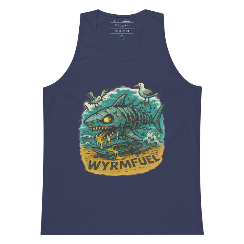 Fuel Your Flex: Wyrmfuel Vest Tank – [Dead Set Shred] Edition | Surf Skate Streetwear | Original Art, Regular Fit (Multiple Colours Available)