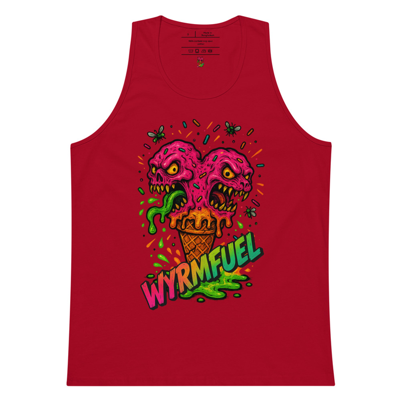 Fuel Your Flex: Wyrmfuel Vest Tank – [Scream Cone] Edition | Surf Skate Streetwear | Original Art, Regular Fit (Multiple Colours Available)