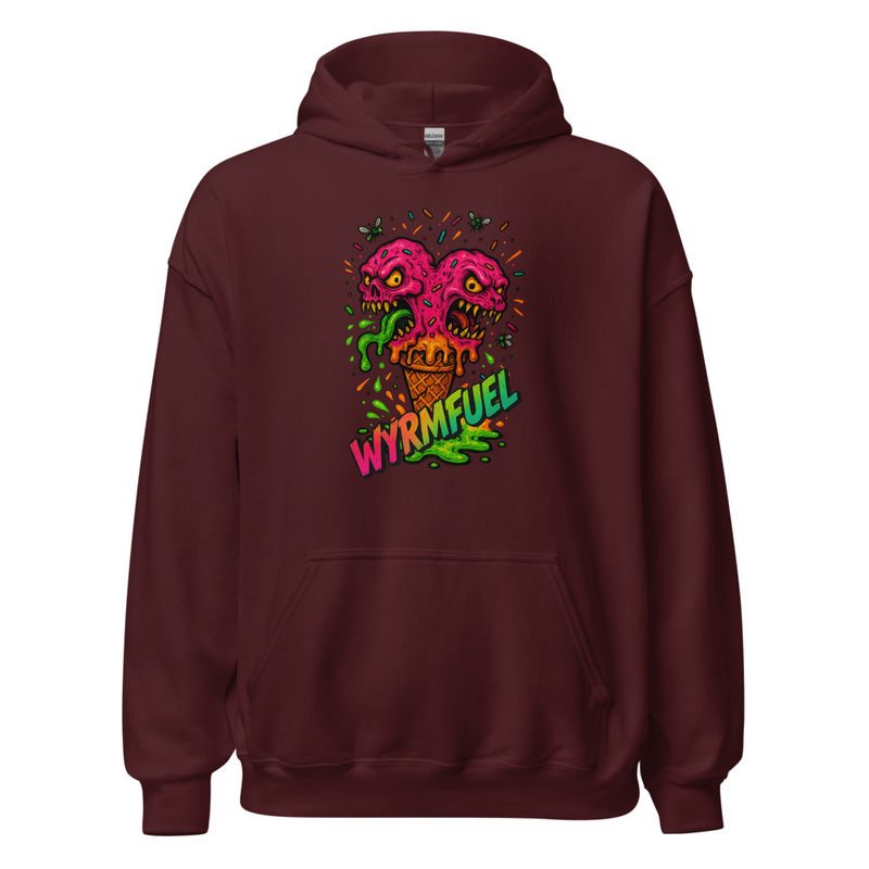 Wyrmfuel Unisex Street Hoodie – [Scream Cone] Edition | Surf Skate Streetwear | Original Art, Regular Fit (Multiple Colours Available)