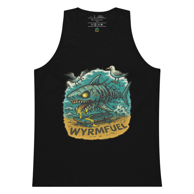 Fuel Your Flex: Wyrmfuel Vest Tank – [Dead Set Shred] Edition | Surf Skate Streetwear | Original Art, Regular Fit (Multiple Colours Available)
