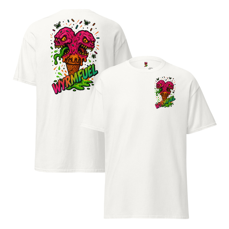 Wyrmfuel Graphic T-Shirt – [Scream Cone] | Surf Skate Streetwear Tee | Original Art, Heavyweight Cotton, Regular Unisex Fit (Multiple Colours Available)