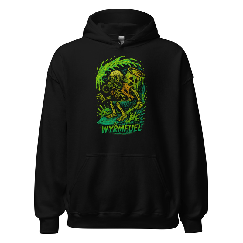 Wyrmfuel Unisex Street Hoodie – [Toxic Drop-In] Edition | Surf Skate Streetwear | Original Art, Regular Fit (Multiple Colours Available)