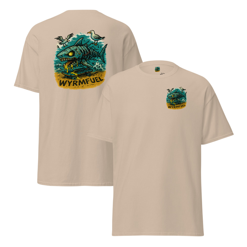 Wyrmfuel Graphic T-Shirt – [Dead Set Shred] | Surf Skate Streetwear Tee | Original Art, Heavyweight Cotton, Regular Unisex Fit (Multiple Colours Available)