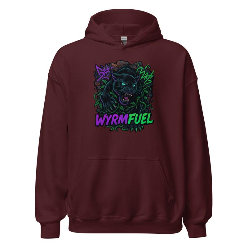Wyrmfuel Unisex Street Hoodie – [Urban Howl] Edition | Surf Skate Streetwear | Original Art, Regular Fit (Multiple Colours Available)