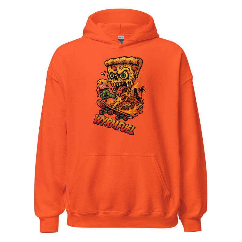 Wyrmfuel Unisex Street Hoodie – [Deep Dish Doom] Edition | Surf Skate Streetwear | Original Art, Regular Fit (Multiple Colours Available)