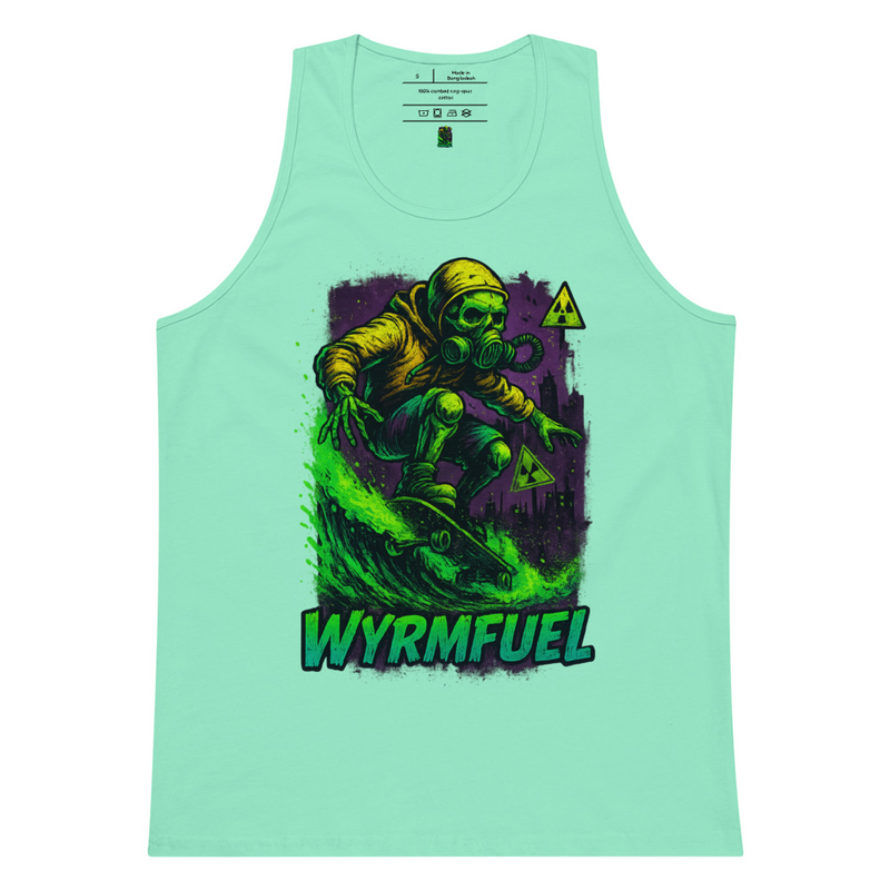 Fuel Your Flex: Wyrmfuel Vest Tank – [Fallout Skater] Edition | Surf Skate Streetwear | Original Art, Regular Fit (Multiple Colours Available)