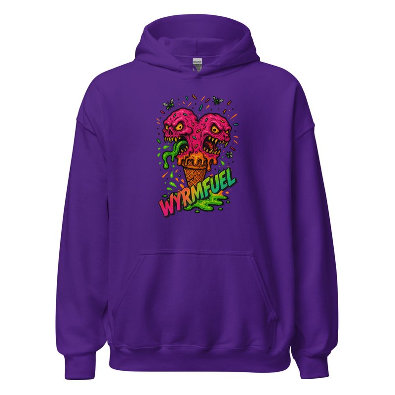 Wyrmfuel Unisex Street Hoodie – [Scream Cone] Edition | Surf Skate Streetwear | Original Art, Regular Fit (Multiple Colours Available)