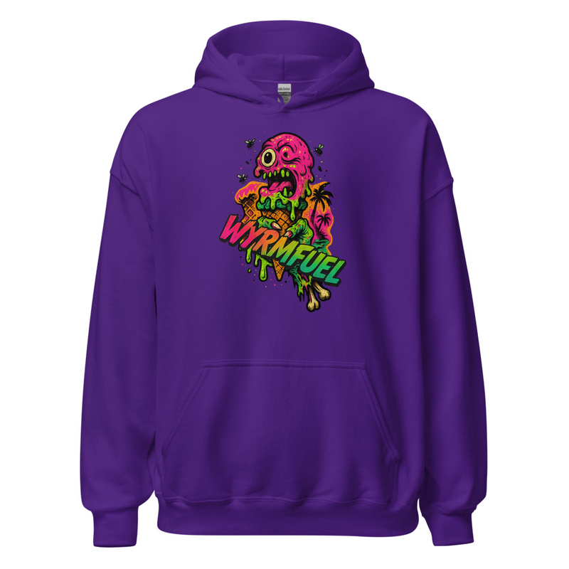 Wyrmfuel Unisex Street Hoodie – [Lick Of Death] Edition | Surf Skate Streetwear | Original Art, Regular Fit (Multiple Colours Available)