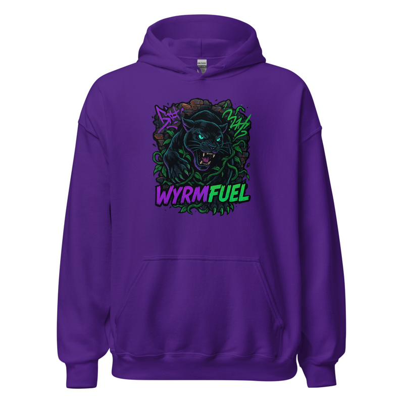 Wyrmfuel Unisex Street Hoodie – [Urban Howl] Edition | Surf Skate Streetwear | Original Art, Regular Fit (Multiple Colours Available)
