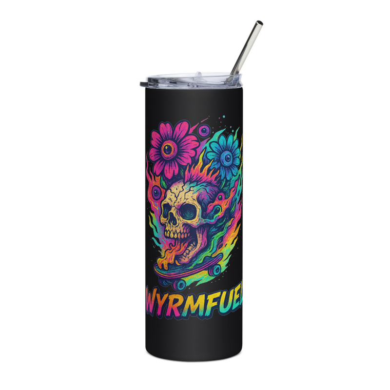 Fuel Your Day: 20oz Wyrmfuel Tumbler – [Skull Bloom] Edition