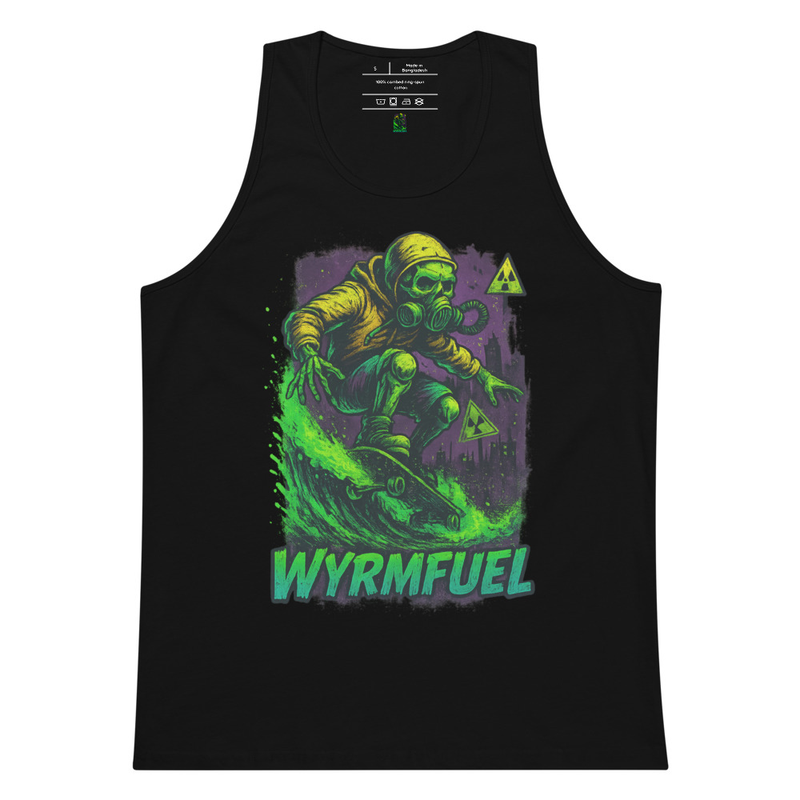 Fuel Your Flex: Wyrmfuel Vest Tank – [Fallout Skater] Edition | Surf Skate Streetwear | Original Art, Regular Fit (Multiple Colours Available)