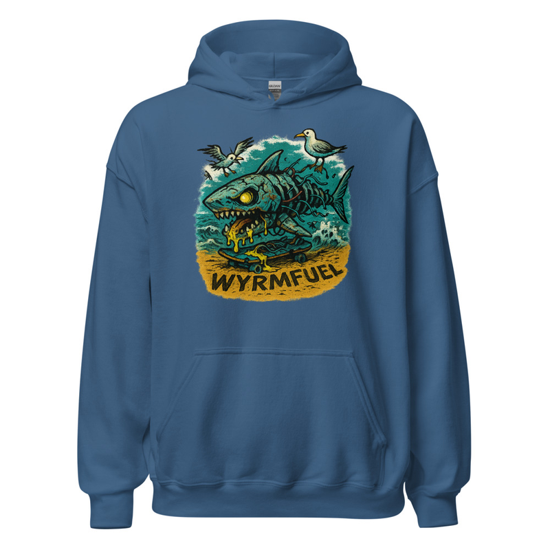 Wyrmfuel Unisex Street Hoodie – [Dead Set Shred] Edition | Surf Skate Streetwear | Original Art, Regular Fit (Multiple Colours Available)